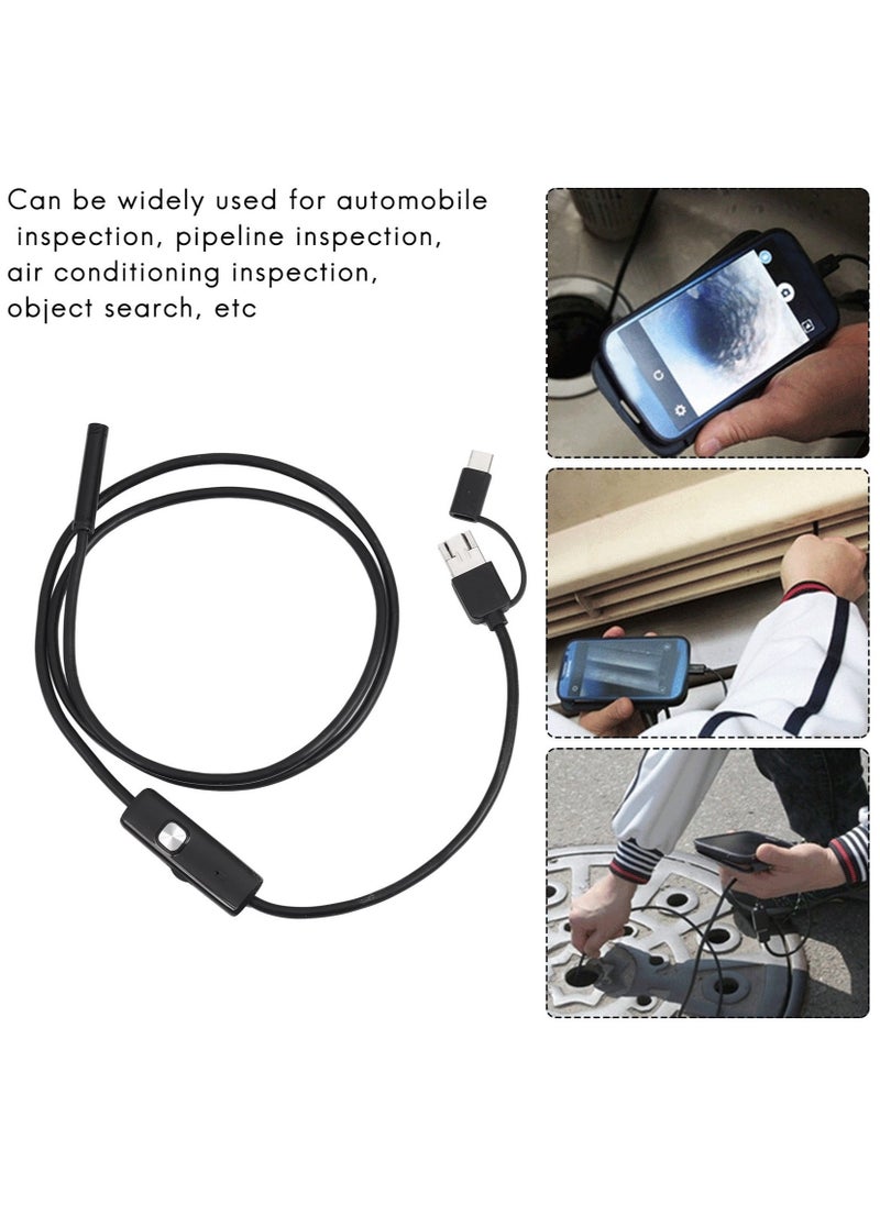 Generic - 3-In-1 Endoscope Inspection Camera Built-in 6 LEDs IP67 Waterproof USB Type-C Endoscope for Android Smartphones/PC - Image 1