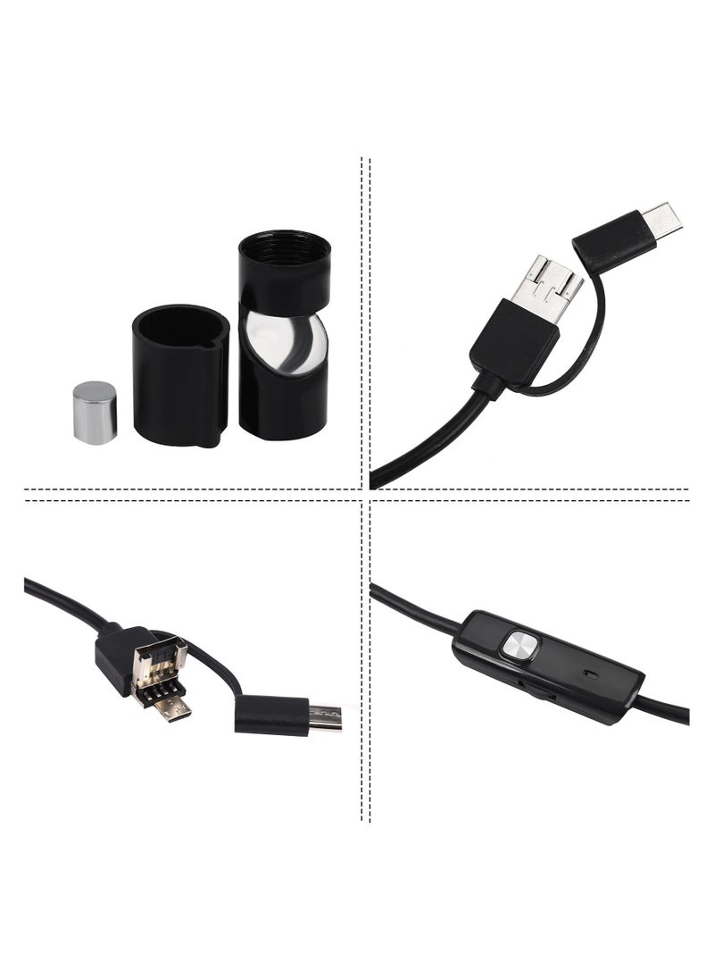 Generic - 3-In-1 Endoscope Inspection Camera Built-in 6 LEDs IP67 Waterproof USB Type-C Endoscope for Android Smartphones/PC - Image 1
