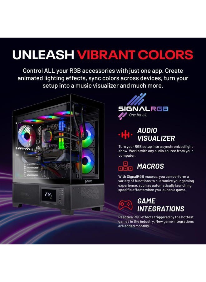 Skytech Gaming Azure 3 Plus Desktop PC, Intel Ultra 7 265K 3.9 GHz(5.4 GHz), NVIDIA RTX 5070 Ti 16GB, 2TB Gen4 NVMe SSD, 32GB DDR5 RAM 5200 RGB, 850W Gold ATX 3 PSU, 360mm ARGB AIO, Wi-Fi, Win 11 Black - Image 3