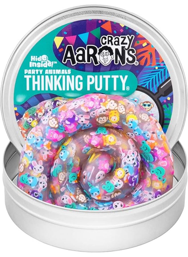 Crazy Aaron's حيوان الحفلة - علبة تفكير بحجم كامل 4" للاتحاد الأوروبي | تحدي الاختباء! يتضمن 6 فريدة | لعبة فidget من معجون الضغط للتخفيف من التوتر - Image 1