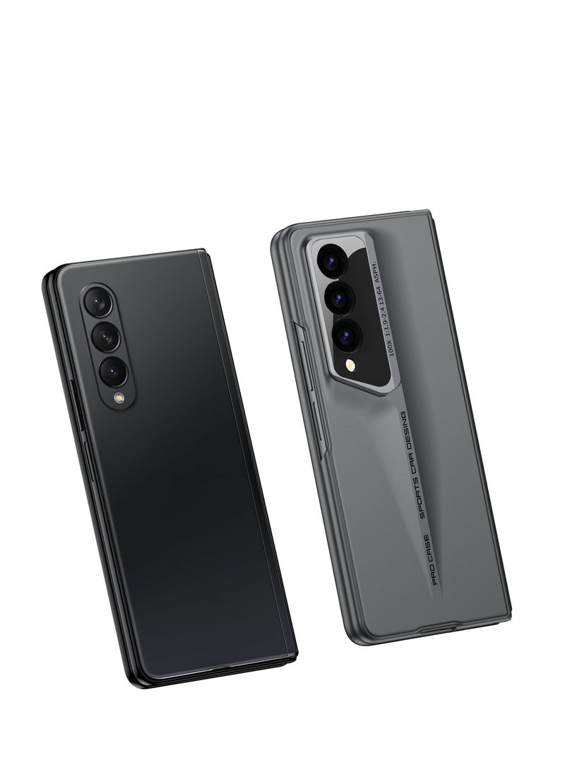 LEEKA Samsung Galaxy Z Fold 3 Ultra Slim Carbon Fiber Back Cover – Luxury Sport Car Design, Premium Fiber Camera Protection, Shockproof Anti-Scratch Case (Black)  - Image 3