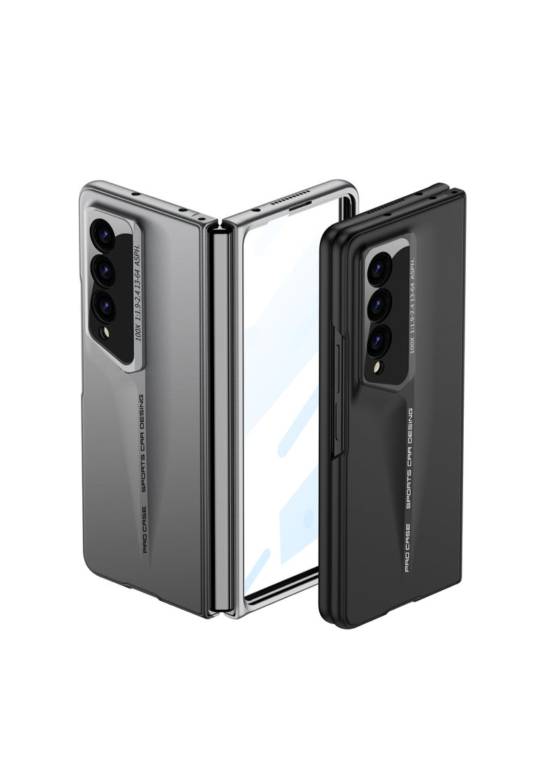 LEEKA Samsung Galaxy Z Fold 3 Ultra Slim Carbon Fiber Back Cover – Luxury Sport Car Design, Premium Fiber Camera Protection, Shockproof Anti-Scratch Case (Black)  - Image 5
