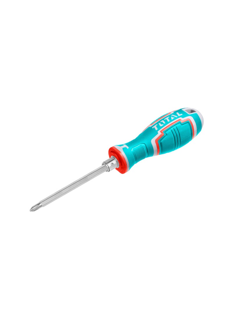 TOTAL - TOTAL 2 In 1 screwdriver set | Reversible Shank with SL6 (Slotted/Flathead) & PH2 (Phillips) - Image 1
