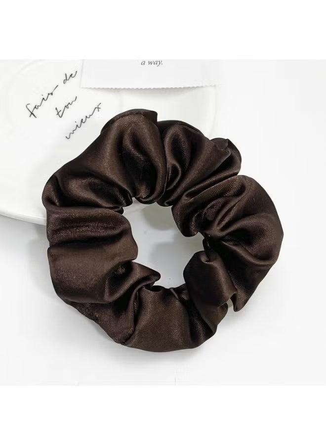 12 قطع من ربطات الشعر الحريرية من الساتان للشعر، ربطات شعر كبيرة من الساتان لتثبيت ذيل الحصان لا تؤذي شعرك - Image 5