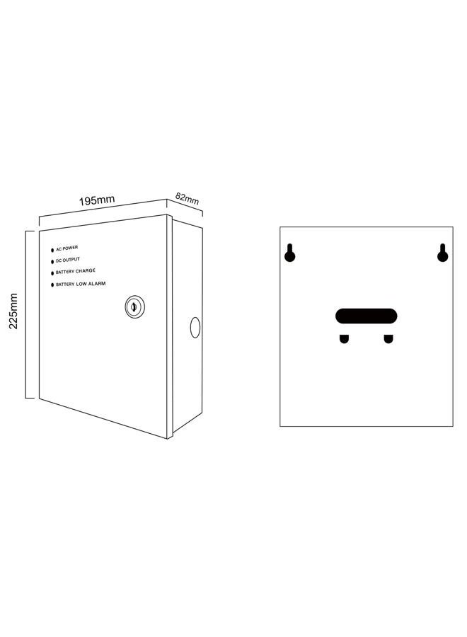NCLTHS وحدة تحكم إمداد الطاقة AC 110-240V إلى DC 12V 5A في صندوق معدني مزود بوحدة إمداد طاقة UPS منظمة مع رابط بطارية احتياطية لنظام دخول الوصول (البطارية غير مدرجة) (SP1205B（ DC12V / 5A ）) - Image 4