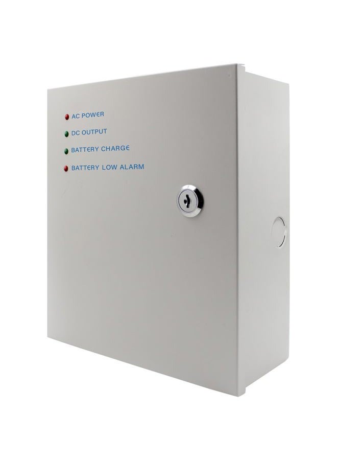 Power Supply Control AC 110-240V to DC 12V 5A Metal Boxed Cabinet Regulated UPS Power Supply Unit with Backup Battery Link for Door Access Entry System (Battery Not Included) (SP1205B( DC12V / 5A ))