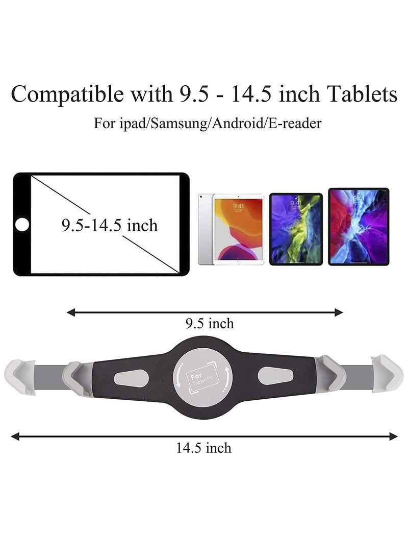 IPad and Mobile Phone Tripod Stand,Height Adjustable 20 to 60 Inch with 360 Degree Rotating Tablet Holder for iPad Air,iPad Pro and More 9.5 to 14.5 Inch Tablets, Coming with Carrying Bag - Image 5