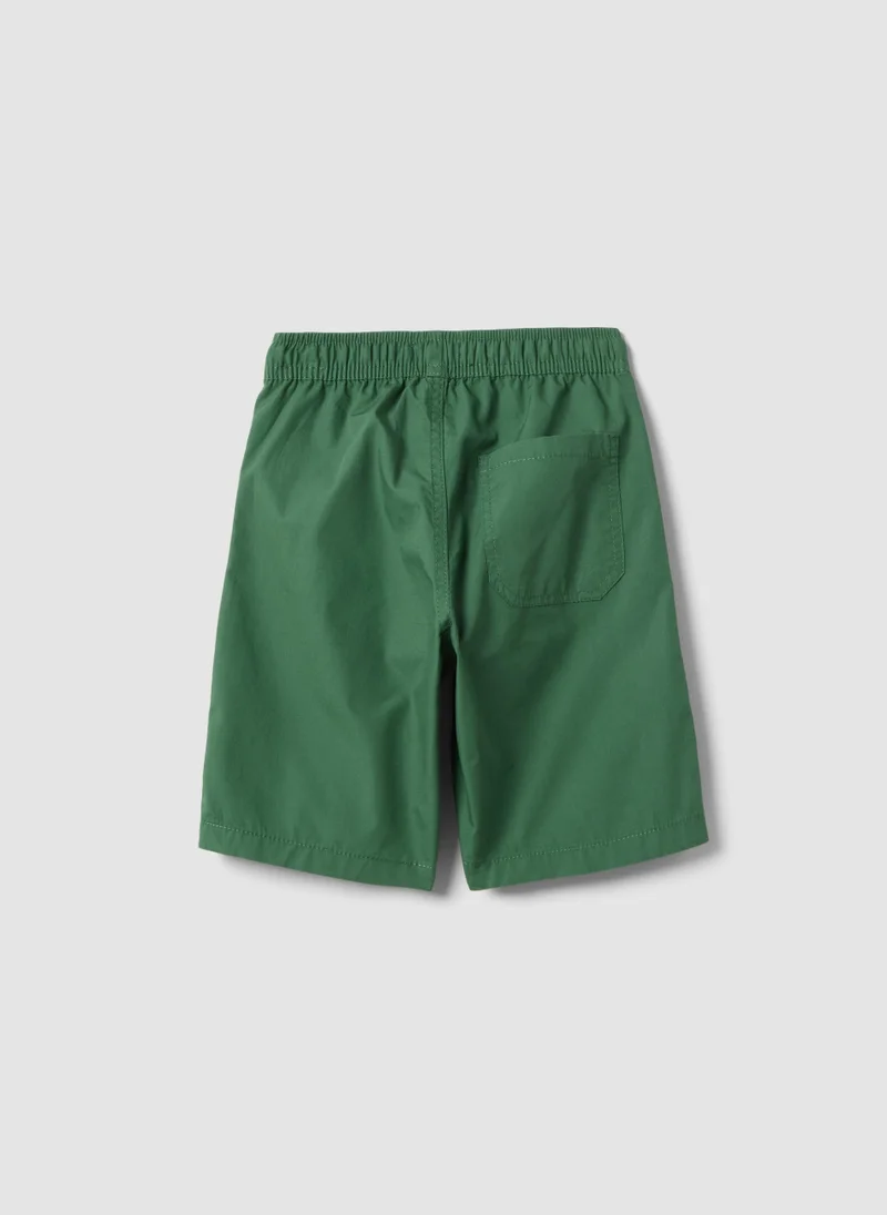 او في اس OVS Green Pure Cotton Regular Fit Children'S Shorts