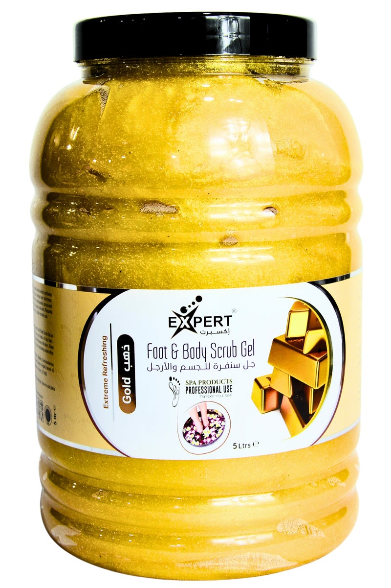 Expert Gold Foot & Body Scrub Gel – Extreme Refreshing & Luxurious Skin Care – 5 Litres