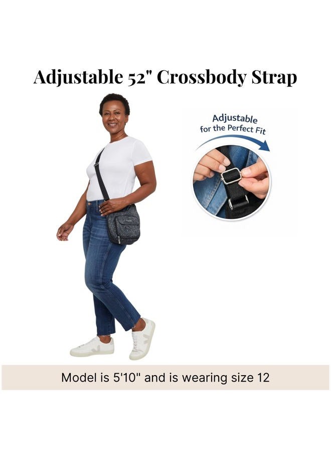 Baggallini Criss Cross Travel Crossbody Bag, Black, One Size - Image 2