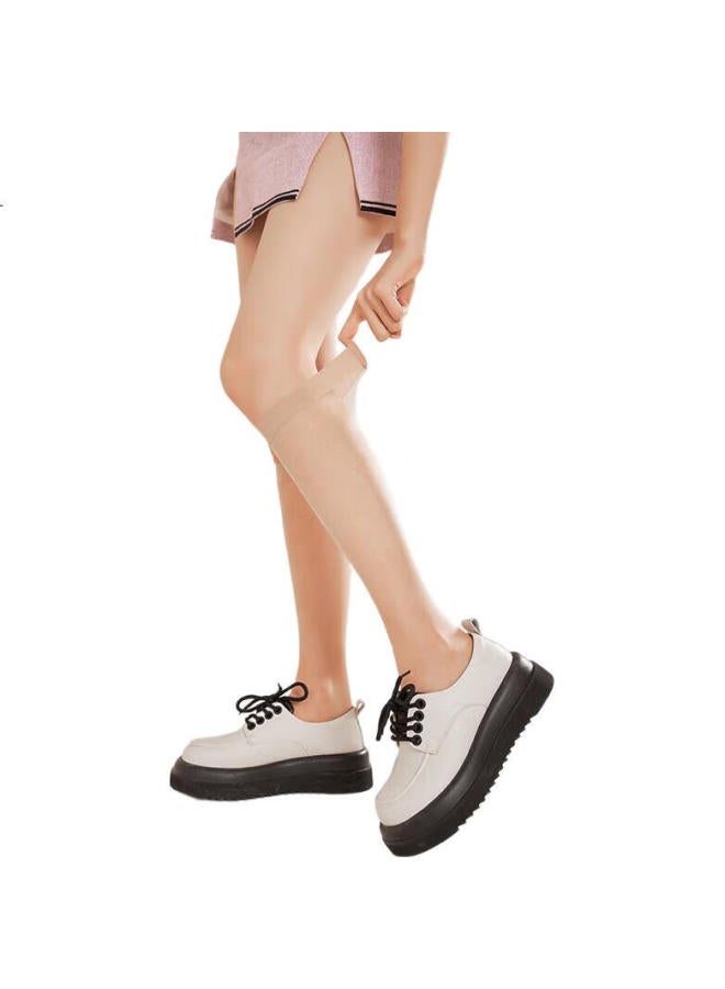 BONAS Baonaisi 6-Pair Pack Mid-Calf Stockings, Summer Ultra-Thin Short Socks, Slightly Compression Stockings, White Silk Invisible Jk Socks - Image 3