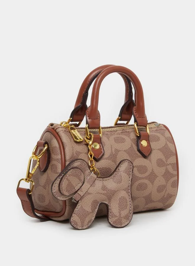 Take Two Take Two Women Brown Bowling Bag with Charm