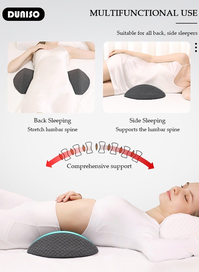 DUNISO وسادة دعم القطن القطني للنوم وسادة من الذاكرة لتخفيف آلام الظهر للذين ينامون على الجانب والظهر والبطن وسادة مثلثية الشكل للراحة في السرير - Image 3