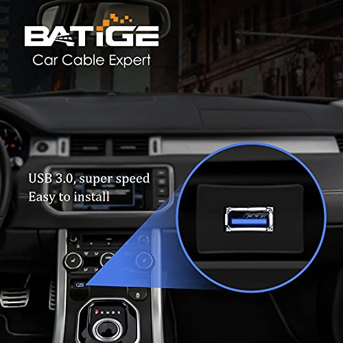 BATIGE Square Single Port USB 3.0 Panel Flush Mount Extension Cable with Buckle for Car Truck Boat Motorcycle Dashboard 1ft - Image 2