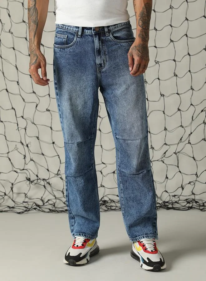 Hubberholme Men Indigo Jeans - Loose Fit Casual and Comfortable