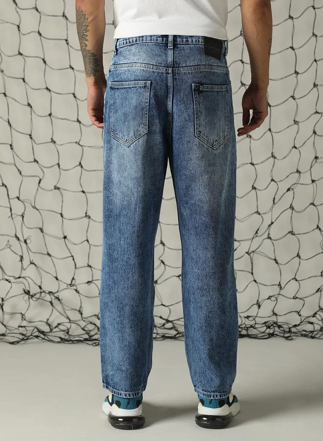 Hubberholme Men Indigo Jeans - Loose Fit Casual and Comfortable