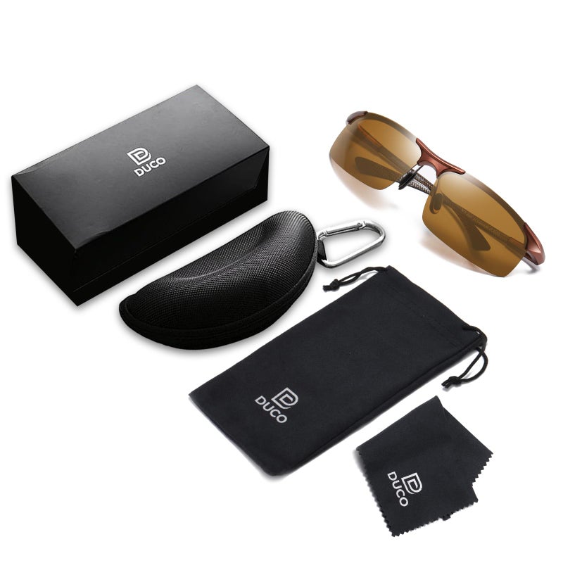 Duco Mens Sunglasses Polarized Sports Fishing Running Driving Carbon Fiber Sunglasses For Men Uv400 Protection Dc8277 - Image 5