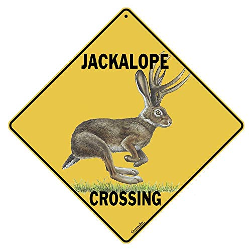 CROSSWALKS Jackalope Crossing 12" X 12" Aluminum Sign (X127) - Image 1
