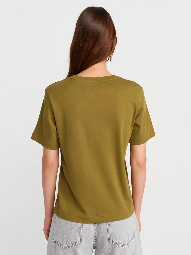 ديلفين Dilvin Women's Cotton Crew Neck T-Shirt