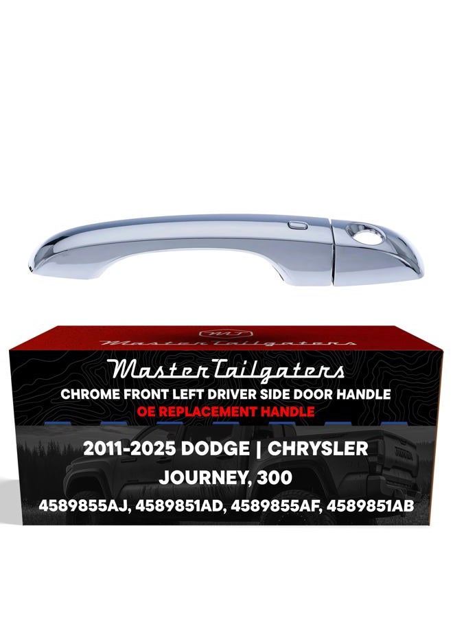 Master Tailgaters Replacement for Dodge Journey 2011-Current Chrome Exterior Door Handle Front Left Side w/ Keyhole - Image 1