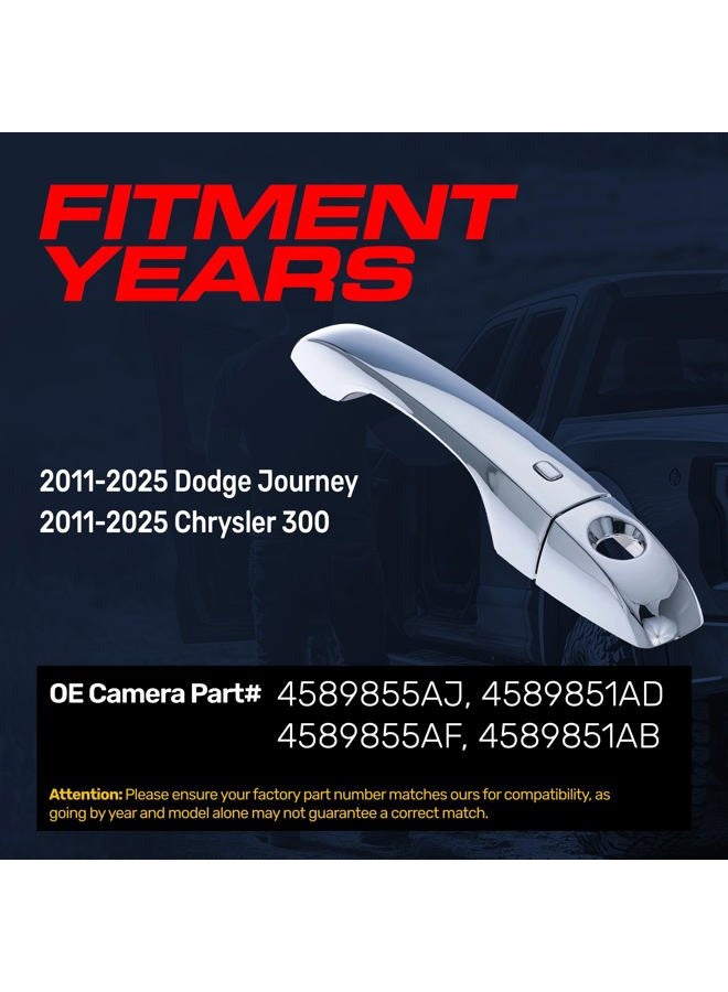 Master Tailgaters Replacement for Dodge Journey 2011-Current Chrome Exterior Door Handle Front Left Side w/ Keyhole - Image 2