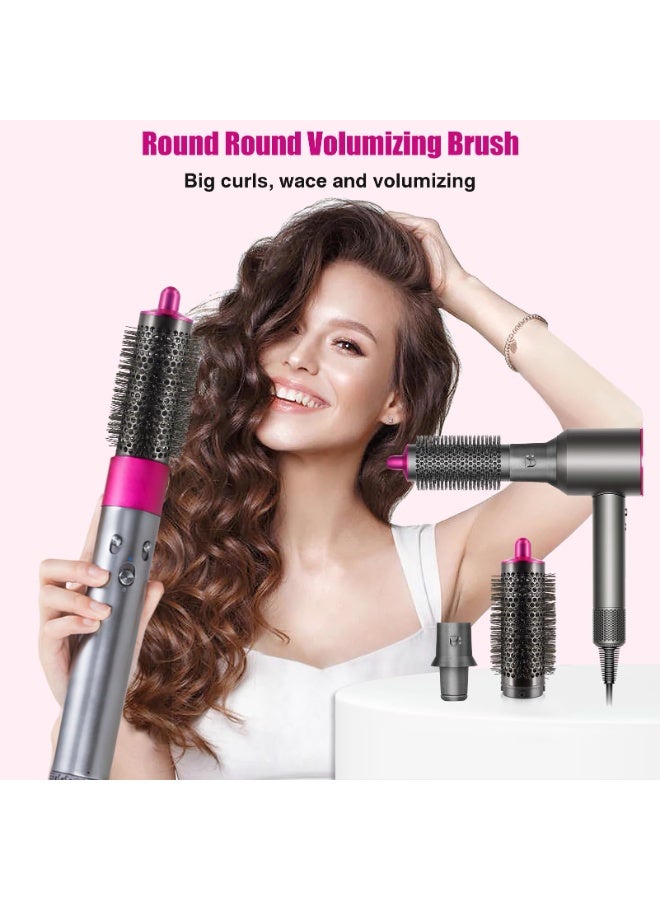 5-in-1 Long Curling Barrels & Round Volumizing Brush Set, Compatible with Dyson Airwrap HS01 HS05 & Supersonic Hair Dryer HD01-HD08 (Includes Adapter) - Image 3