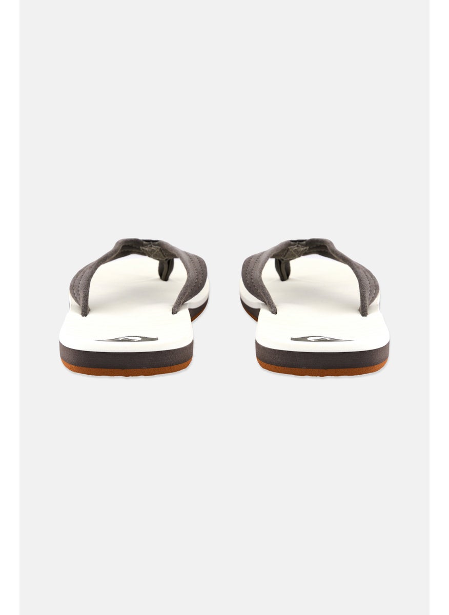 QUIKSILVER - Men Embossed Logo Slip On Slippers, White - Image 1