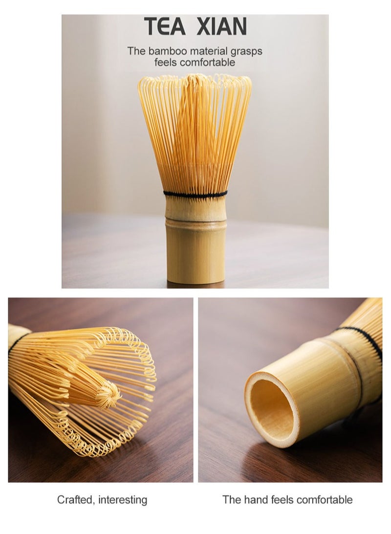 GuRiver 4PCS Matcha Whisk Set Bamboo Matcha Tools for Stirring Matcha Tea Matcha Tea Tool Matcha Tea Set Traditional Tea Set - Image 4