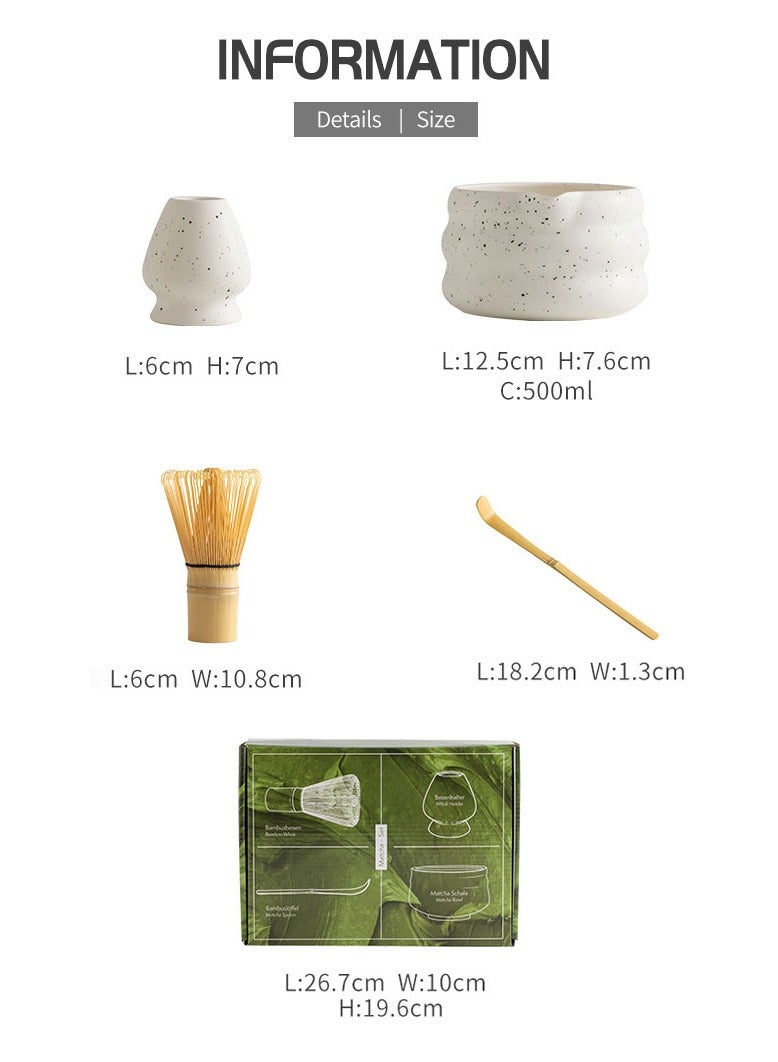 GuRiver 4PCS Matcha Whisk Set Bamboo Matcha Tools for Stirring Matcha Tea Matcha Tea Tool Matcha Tea Set Traditional Tea Set - Image 5