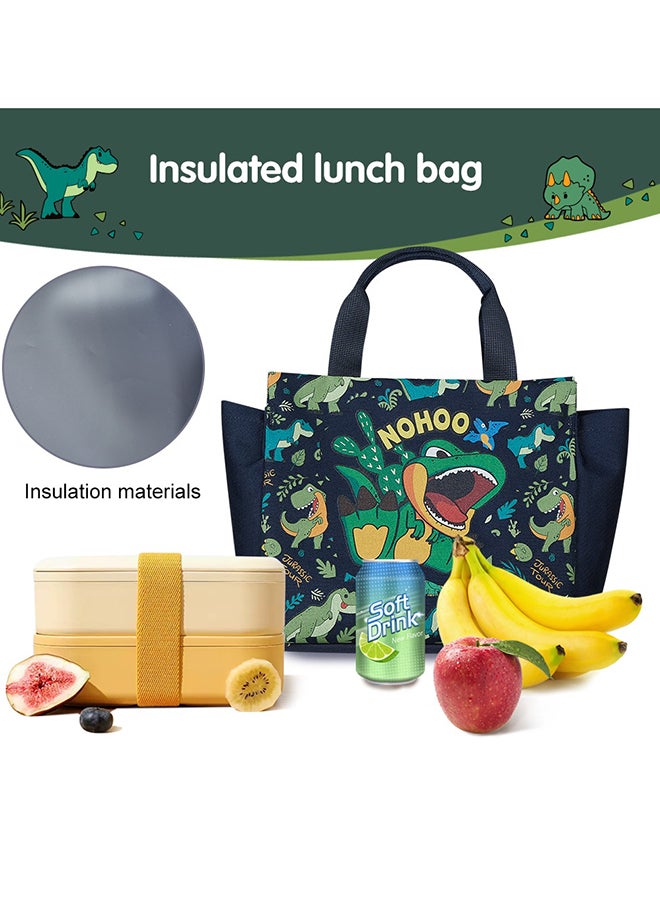 Nohoo Kids Tuition Bag / Hand Lunch Bag Dino - Green  - Image 4