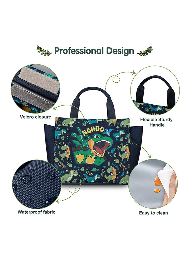 Nohoo Kids Tuition Bag / Hand Lunch Bag Dino - Green  - Image 2