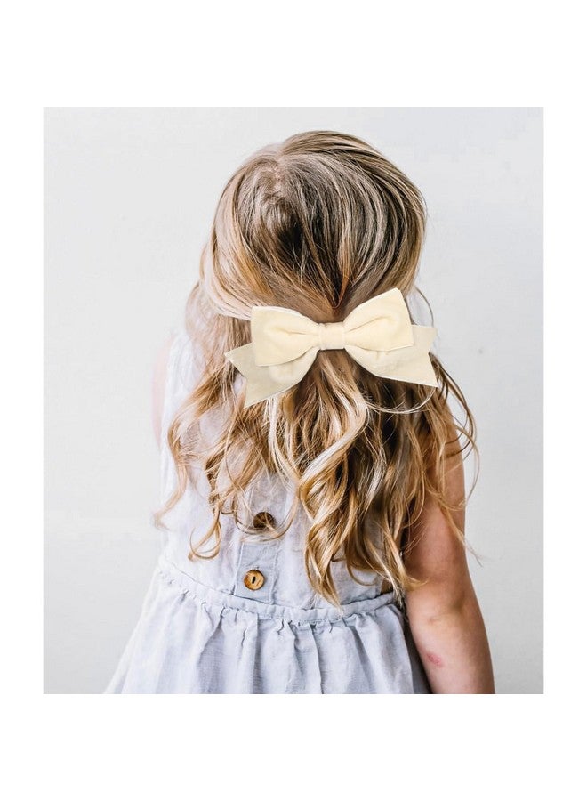 Aileam 6PCS Velvet Hair Bows Hair Ribbon Clips Big Fall Alligator Clips Hair Accessories for Women Girls Toddlers Kids Baby - Image 3