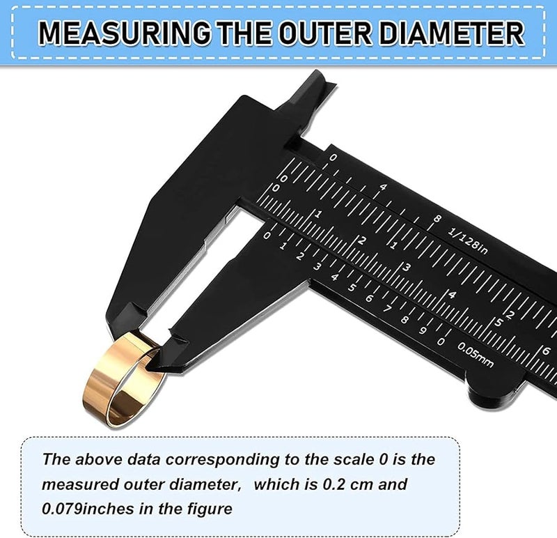 20 Pcs 150mm Mini Plastic Caliper Double Scale Measuring Tool 5 Colors For Student Office - Image 5