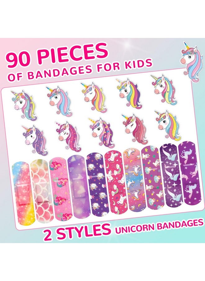 Panelee - 20 Styles Kids Cartoon Bandages Bulk Unicorn Patterns Bandages Waterproof Breathable Bandages Variety Patterns Comfortable Flexible Protection Care For Girls Boys (150) - Image 1