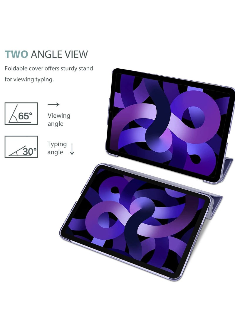Procases Ipad Air 5 Air 4 Case 10.9 Inch 2022 2020 Slim Stand Hard Back Shell Protective Smart Cover Cases For Ipad Air 5Th Ipad Air 4Th Generation Purple - Image 4