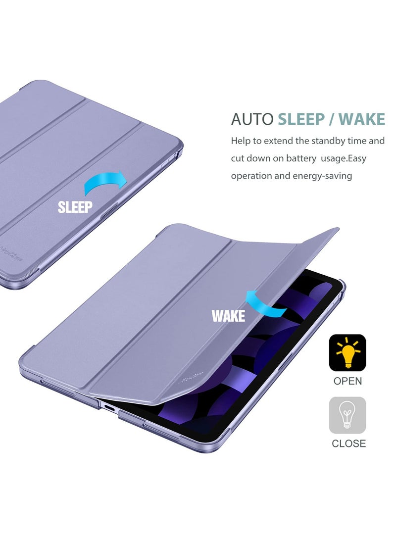 Procases Ipad Air 5 Air 4 Case 10.9 Inch 2022 2020 Slim Stand Hard Back Shell Protective Smart Cover Cases For Ipad Air 5Th Ipad Air 4Th Generation Purple - Image 5