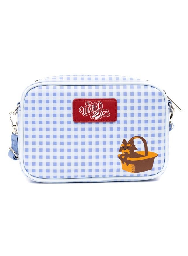 Buckle Down Wizard of Oz Bag, Cross Body, The Wizard of Oz Dorothy Sequined Ruby Slippers with Toto Pose, Blue, Vegan Leather, Blue - Image 3