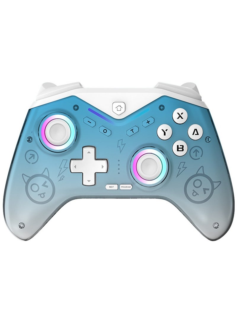 general Classic Gamepad CM619 Wireless Gaming Controller for Switch / iOS / Android / PC / Smart TV with Hall Effect Joystick, 1000Hz Polling Rate, Turbo Function, 6-Asix Gyroscope, Dual Motor, Vibration Level Adjustable, Anti-Slip Grip, 600mAh Lithium-Ion Battery, Custom Back Key, RGB Lighting Effect - Image 1