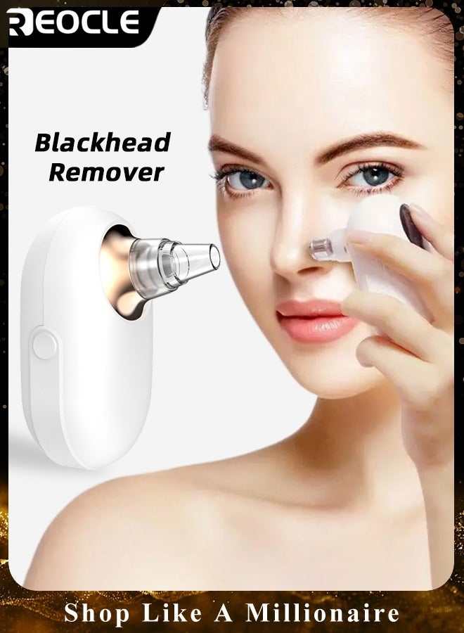 REOCLE Blackhead Remover Pore Vacuum Facial Pore Cleaner with 5 Suction Heads & 3 Adjustment Mode & USB Rechargeable Suitable for Women and Men - Image 1