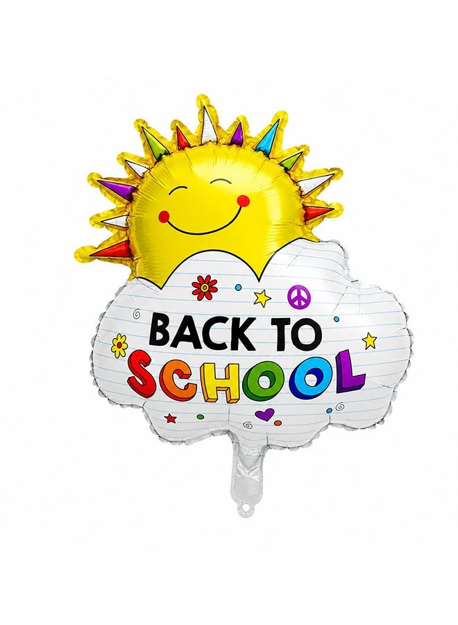 Toy Land Back to School Sun Shape Foil Balloon 53 x 63 cm | Air & Helium Fill | School Welcome Party Decoration | 1 Piece - Image 2