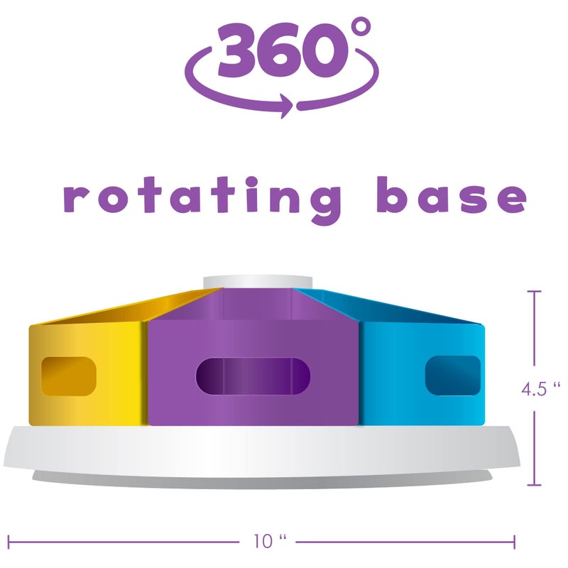 Hapinest منظم أدوات الفن الدوار من هابينست - حل تخزين للأقلام الملونة، الأقلام، وأقلام الرصاص للمعلمين وورش العمل في الفصول الدراسية - عربة منظم مكتب دوارة - Image 3