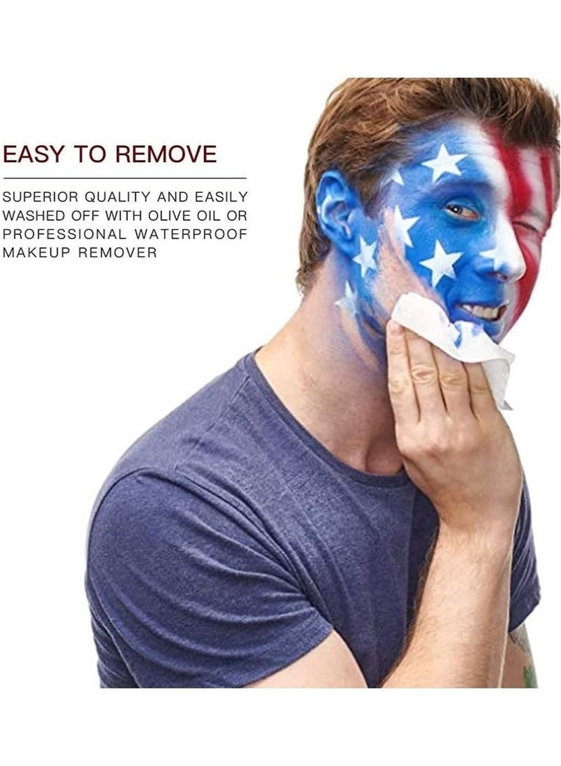 20 Colors Body Face Painting Role Play Makeup Palette Set, Professional Face Painting Kit for Kids and Adults,  Red Black and White Special Effects Paint Palette, Including 10 Brushes + 5 Stencils + Palette - Image 5