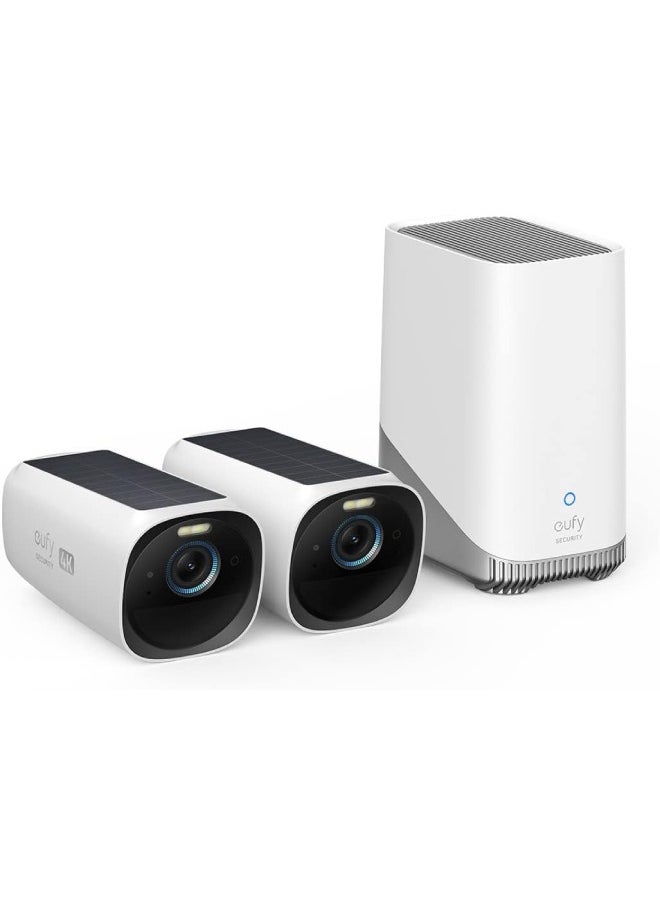 eufy - Security Cam 3, 4K Wireless Security Camera with Integrated Solar Panel, Face Recognition AI, expandable local storage, Forever Power, Spotlight and Color Night Vision, No Monthly Fee - Image 1