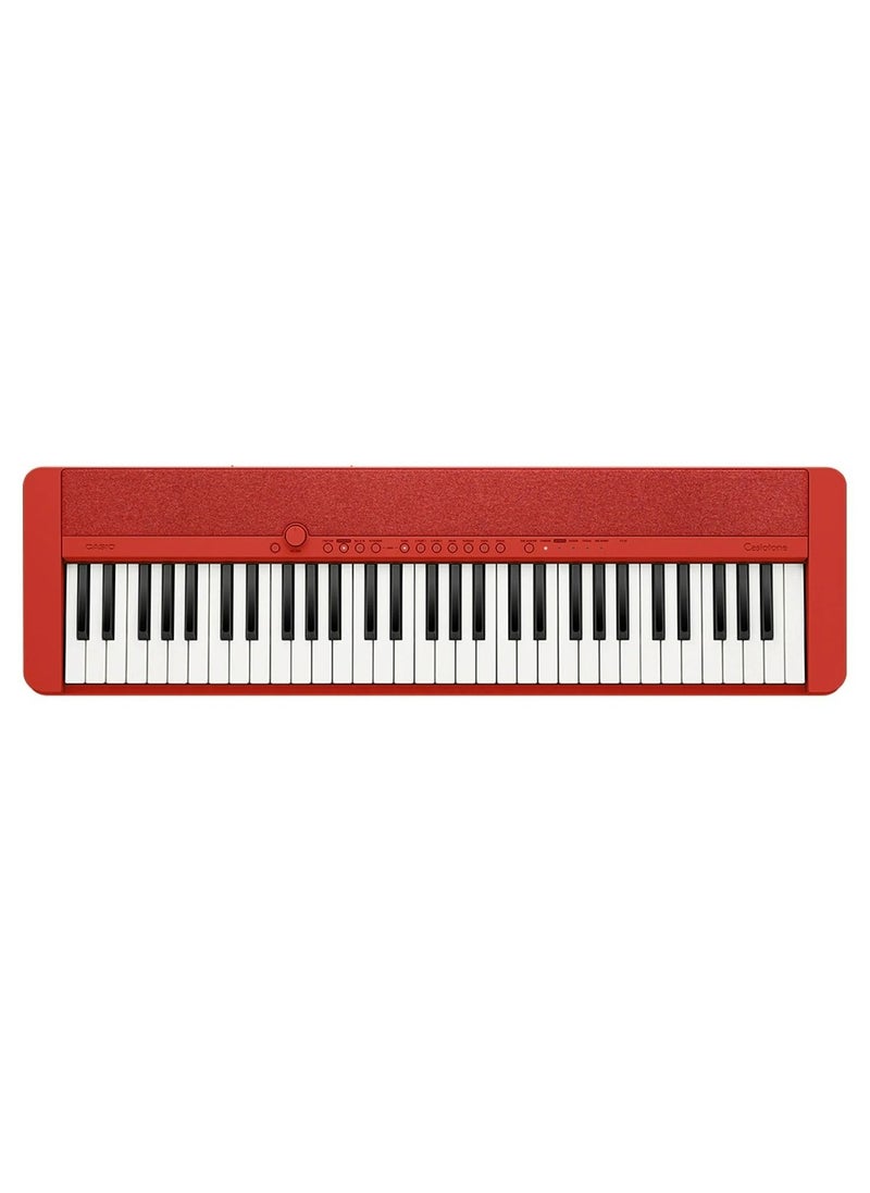 CASIO - Casio CT-S1RD 61-Key Touch-Sensitive Portable Keyboard-Red - Image 1