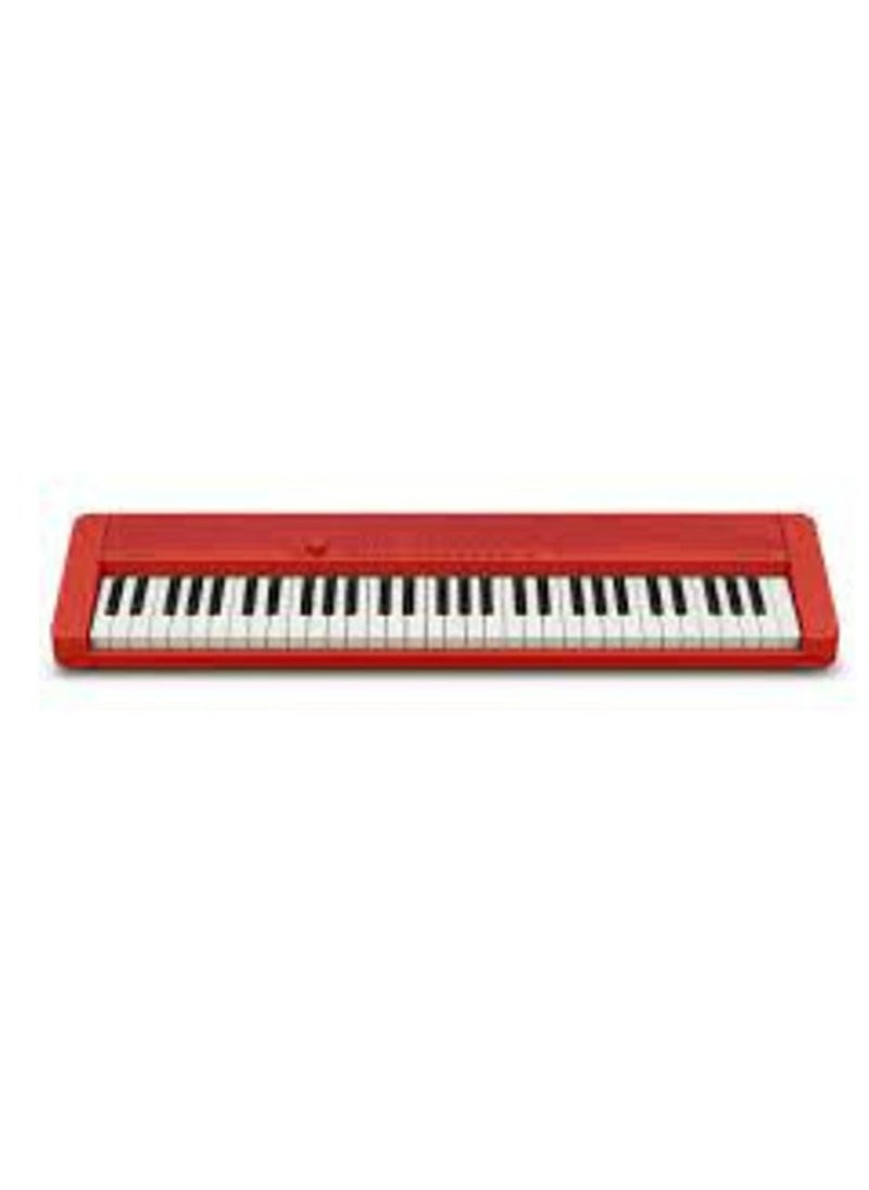 CASIO - Casio CT-S1RD 61-Key Touch-Sensitive Portable Keyboard-Red - Image 1