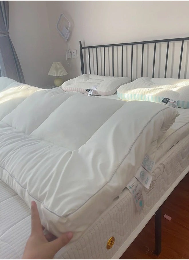 Arabest Mattress Topper Comfort Extra Thick with Piping and Highly Elastic Bands 1100 GSM Soft and Firm Microfiber Cooling Mattress Pad Cover for Back Pain Size 200x200cm  - Image 2