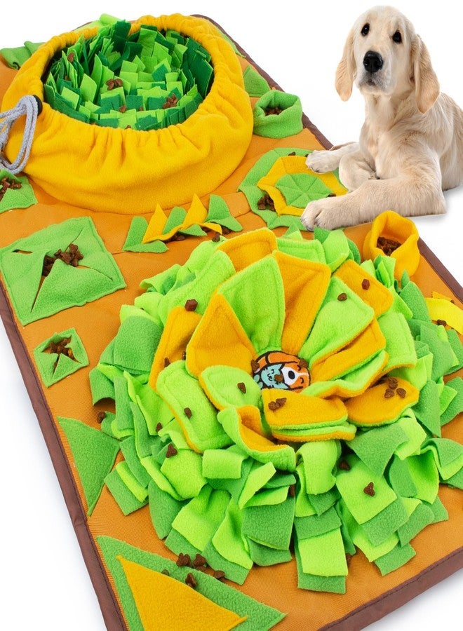 AWOOF Large Dog Snuffle Mat, Interactive Feeding Mat, 34.6 in x 19.6 in, Squeaker and Crinkle Paper, Non-Slip, Easy to Clean - Image 1