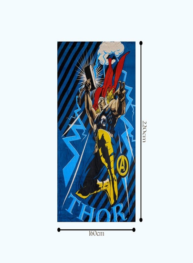 DECOVIA Disney Kids Printed Single Bed Blanket | Soft & Cozy Cartoon Blanket for Girls | Lightweight Winter AC Blanket (Thor) - Image 3