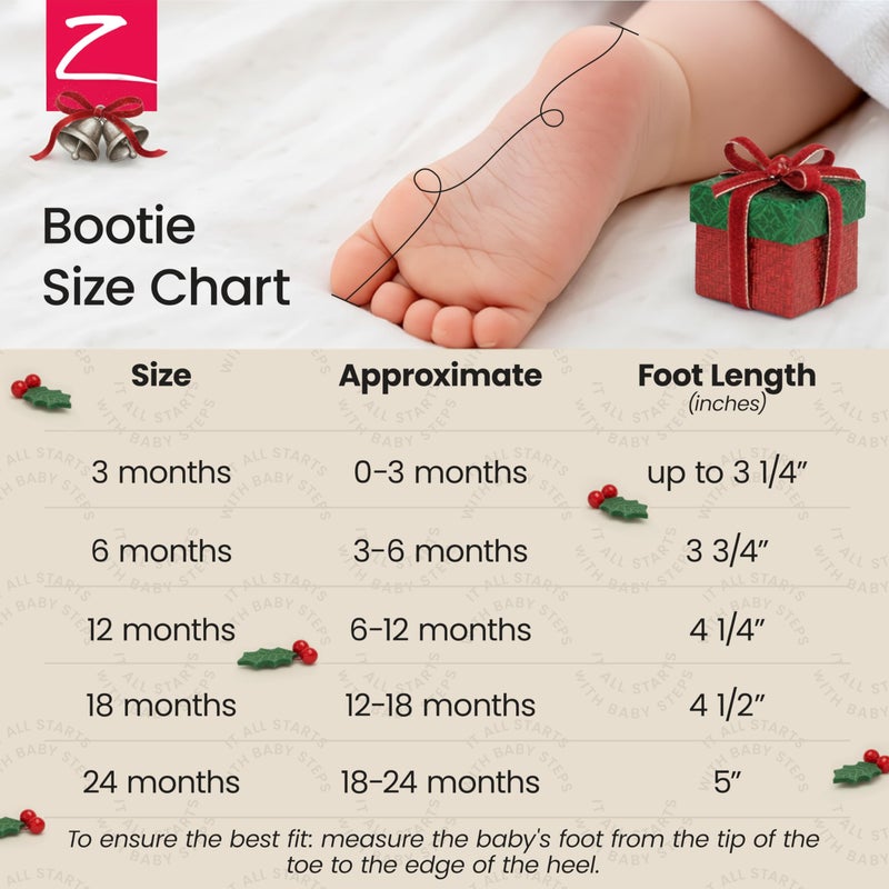 Zutano Unisex Cozie Fleece Baby Booties with Grippers, Baby Essentials, Cream, 18 Months Unisex Infant - Image 5