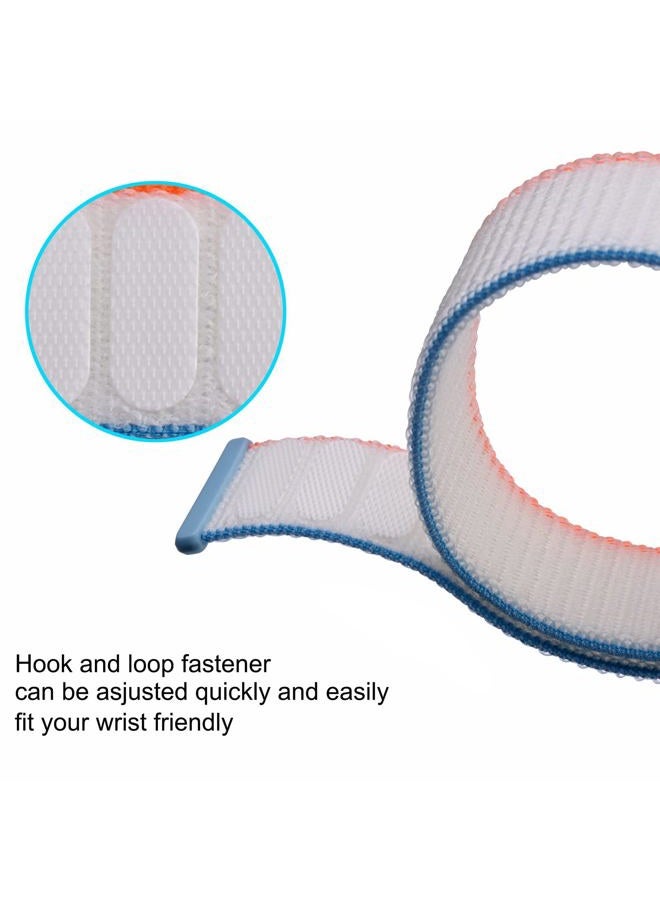 ANNEFIT Nylon Sport Loop Watch Bands 20mm, 2 Packs Quick Release Adjustable Strap for Men Women (Pomegranate and White)  - Image 3